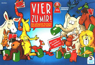 Alle Details zum Brettspiel 4 zu Mir! (Kinderspiel des Jahres 1996) und ähnlichen Spielen