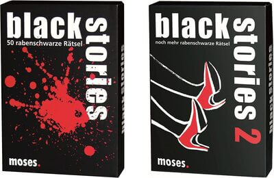 Alle Details zum Brettspiel Black Stories 1+2 und ähnlichen Spielen