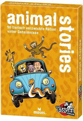 Alle Details zum Brettspiel Black Stories Junior: Animal Stories und ähnlichen Spielen