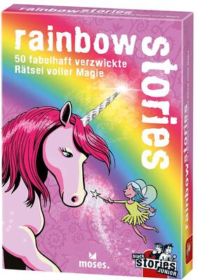 Alle Details zum Brettspiel Black Stories Junior: Rainbow Stories und ähnlichen Spielen