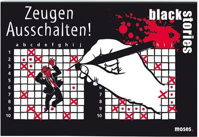 Alle Details zum Brettspiel Black Stories: Zeugen Ausschalten! und ähnlichen Spielen