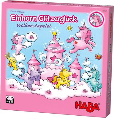 Alle Details zum Brettspiel Einhorn Glitzerglück: Wolkenstapelei und ähnlichen Spielen