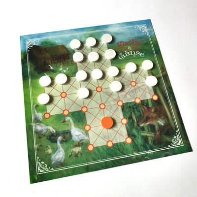 Alle Details zum Brettspiel Fuchs und Gänsespiel / Fuchs & Henne / Fuchsspiel / Fuchs-Jagd / Fuchs und Gänse und ähnlichen Spielen