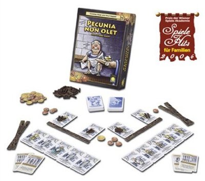 Alle Details zum Brettspiel Pecunia non olet: Geld stinkt nicht Kartenspiel und ähnlichen Spielen