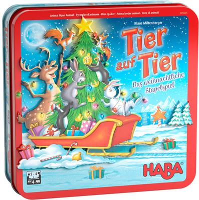 Alle Details zum Brettspiel Tier auf Tier: Das weihnachtliche Stapelspiel und ähnlichen Spielen
