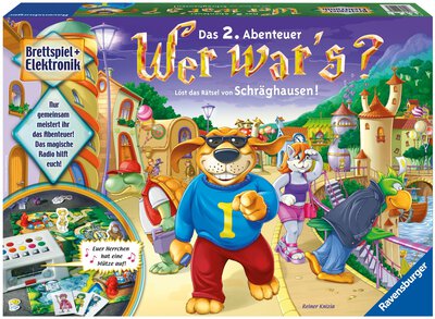Alle Details zum Brettspiel Wer war's? Löst das Rätsel von Schräghausen! und ähnlichen Spielen