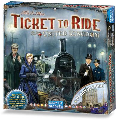 Alle Details zum Brettspiel Zug um Zug: United Kingdom & Pennsylvania (5. Karten-Erweiterung) und ähnlichen Spielen