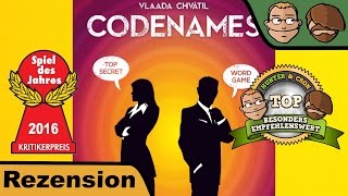 YouTube Review vom Spiel "Codenames (Spiel des Jahres 2016)" von Hunter & Cron - Brettspiele