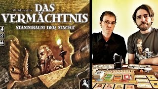 YouTube Review vom Spiel "Das Vermächtnis: Stammbaum der Macht" von Hunter & Cron - Brettspiele
