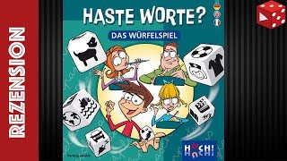 YouTube Review vom Spiel "Haste Worte? Das Würfelspiel" von Brettspielblog.net - Brettspiele im Test
