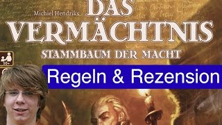 YouTube Review vom Spiel "Das Vermächtnis: Stammbaum der Macht" von Spielama