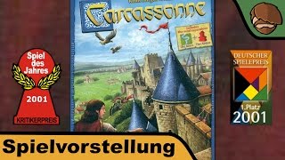 YouTube Review vom Spiel "Carcassonne (Spiel des Jahres 2001)" von Hunter & Cron - Brettspiele