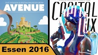 YouTube Review vom Spiel "Capital Lux" von Hunter & Cron - Brettspiele