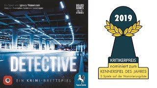 YouTube Review vom Spiel "Pocket Detective: Gefährliche Machenschaften (Fall Nr. 2)" von Spiel des Jahres