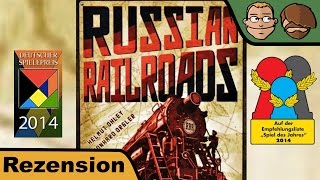 YouTube Review vom Spiel "Russian Railroads (Deutscher Spielepreis 2014 Gewinner)" von Hunter & Cron - Brettspiele