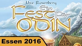 YouTube Review vom Spiel "Ein Fest für Odin" von Hunter & Cron - Brettspiele