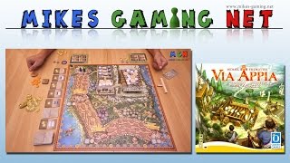 YouTube Review vom Spiel "Via Appia" von Mikes Gaming Net - Brettspiele