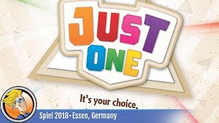 YouTube Review vom Spiel "Just One (Spiel des Jahres 2019)" von BoardGameGeek