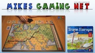 YouTube Review vom Spiel "Trans Europa" von Mikes Gaming Net - Brettspiele