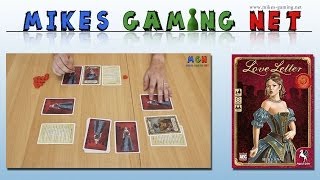 YouTube Review vom Spiel "Love Letter" von Mikes Gaming Net - Brettspiele
