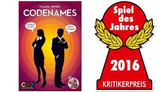YouTube Review vom Spiel "Codenames (Spiel des Jahres 2016)" von Spiel des Jahres