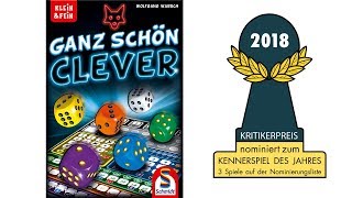 YouTube Review vom Spiel "Ganz schön clever Würfelspiel" von Spiel des Jahres